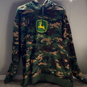 John Deere Green and Brown Camo Hoodie